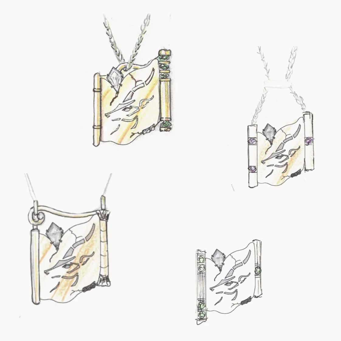 sketches by jewelry maker Nina in vancouver